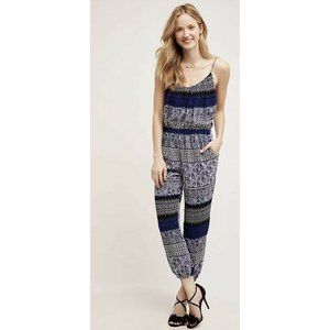 Anthropologie Lilka Darya Blue Jumpsuit Size Small Excellent RARE HTF GORGEOUS